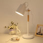 Modern Minimalist Solid Color Wood Hardware 1-Light Table Lamp