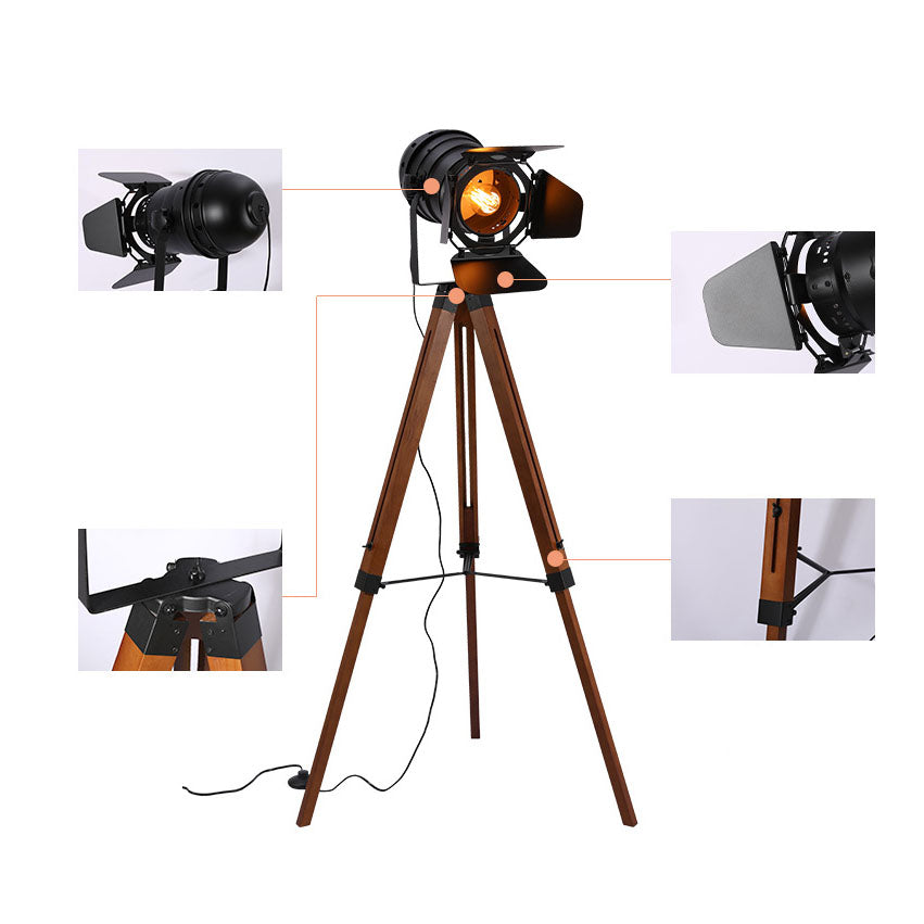 Industrial Tripod Floor Lamp