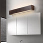 Modern Chinese Walnut Square Bar Vanity LED Wall Sconce Lamp
