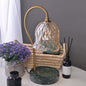 Modern Suzutan Glass Marble Base 1-Light Melting Wax Table Lamp