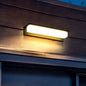 Modern Solar Rectangular Aluminum PC Outdoor LED Wall Sconce Lamp