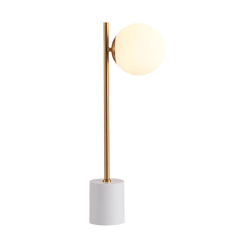 Nordic Minimalist Frosted Glass Ball Marble Base 1-Light Table Lamp