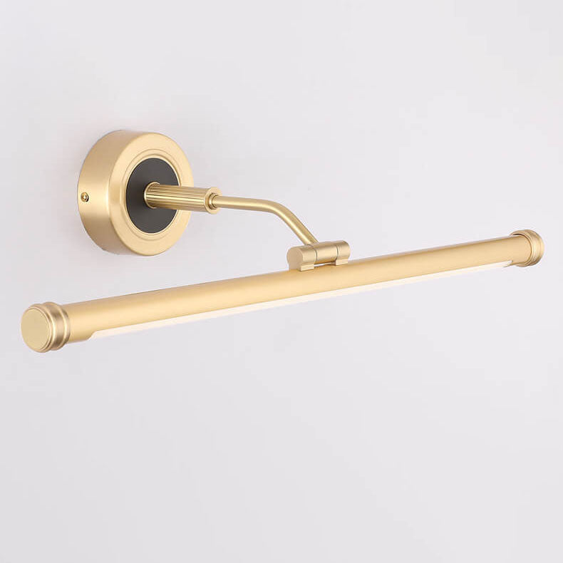 Modern Luxury Long Strip Full Copper Arcylic LED Vanity Light Wall Sconce Lamp