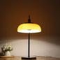 Vintage Simple Orange Dome Chrome Base 3-Light Table Lamp