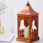 Vintage Walnut Cabin 1-Light Melting Wax Table Lamp