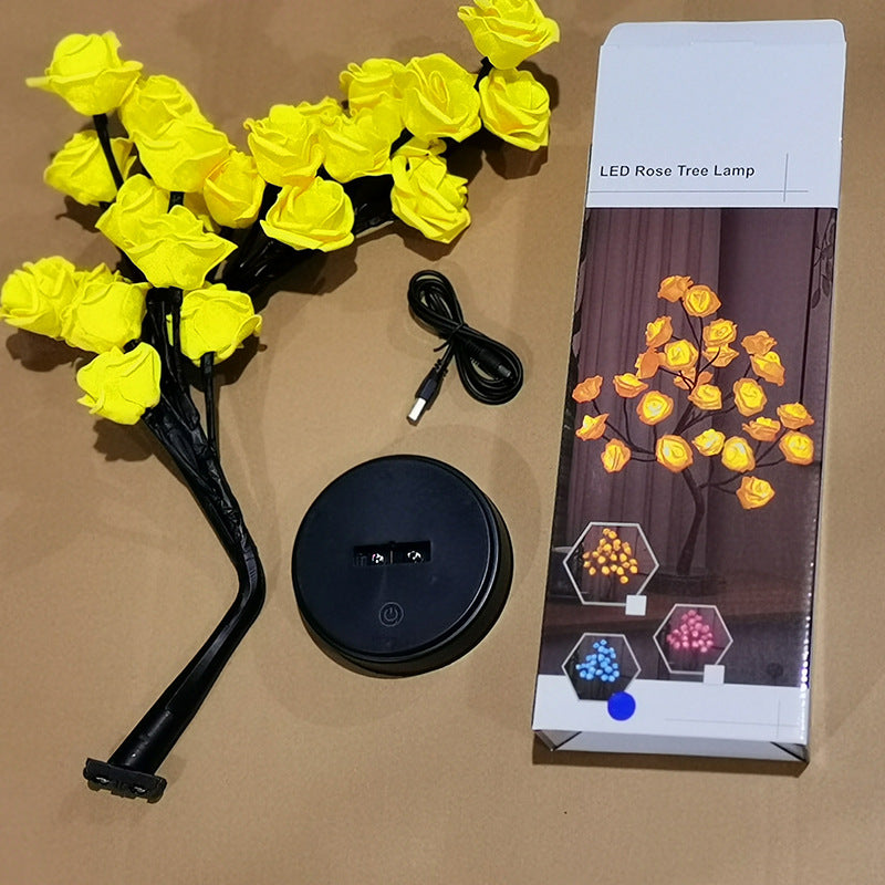 Simulation Tree LED Rose Tree  Decoration Table Lamp