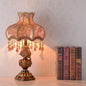 Traditional European Resin Polyester Fabric 1-Light Table Lamp For Bedroom