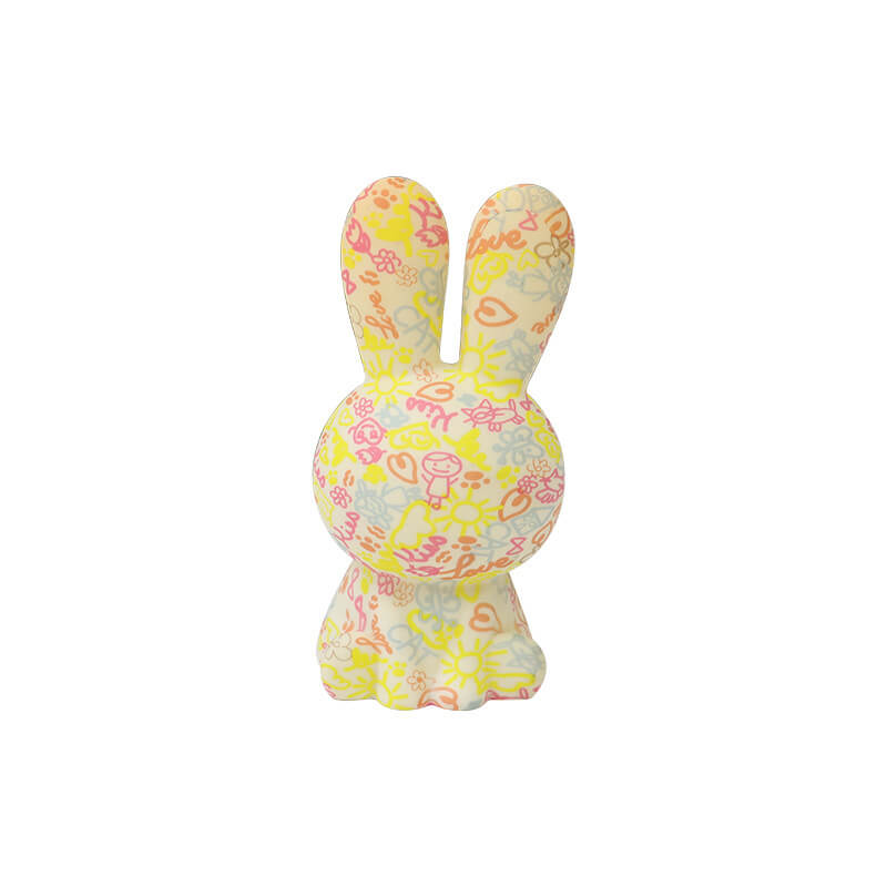 Creative Painted 3D Printed Rainbow Rabbit LED Night Light Table Lamp
