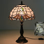 Tiffany Curved Lucite Beads Stained Glass 1-Light Table Lamp