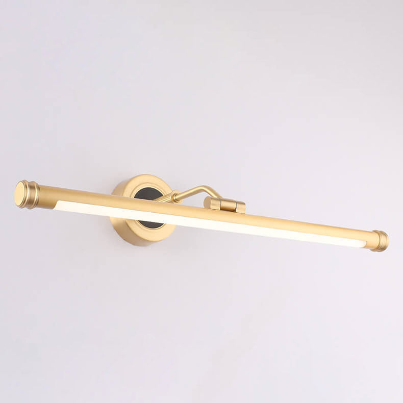 Modern Luxury Long Strip Full Copper Arcylic LED Vanity Light Wall Sconce Lamp