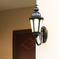 Traditional Vintage Round Aluminum Cylinder 1-Light Outdoor Wall Light For Garden