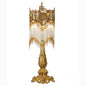 French Full Copper Crystal Tassel Design 1-Light Table Lamp