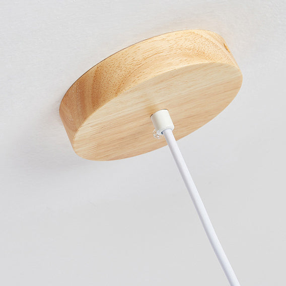 Minimalist Rubberwood LED Pendant Light