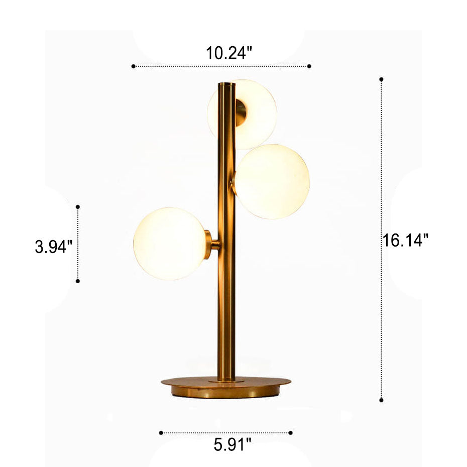 Nordic Creative Magic Bean Glass Iron 3-Light Table Lamp