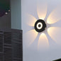 Modern Black Round Aluminum Indoor Outdoor Waterproof LED Wall Sconce Lamp