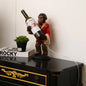 Contemporary Creative Orangutan Wine Bottle Glass Resin 1-Light Table Lamp For Living Room