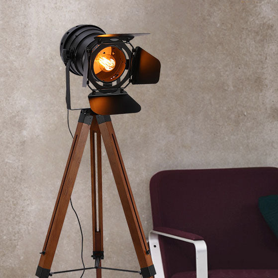 Industrial Tripod Floor Lamp