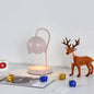 Contemporary Nordic Iron Glass Wood Flower 1-Light Melting Wax Table Lamp For Bedside