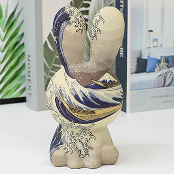 Creative Painted 3D Printed Rainbow Rabbit LED Night Light Table Lamp