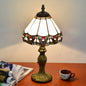European Style Tiffany Gemstone Cone Stained Glass 1-Light Table Lamp