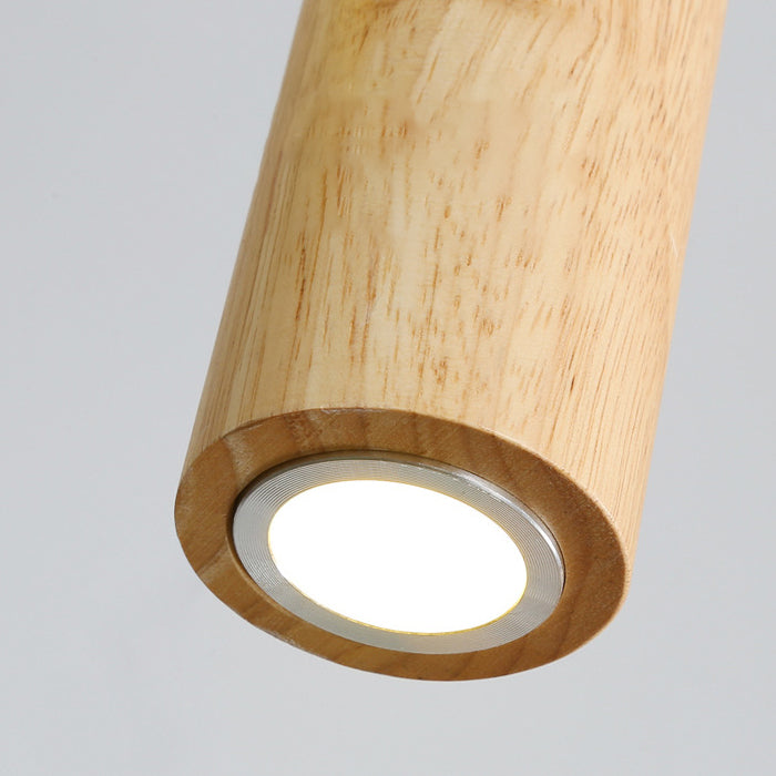 Minimalist Rubberwood LED Pendant Light