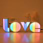 Modern Art Deco Waterproof PS LOVE Letter LED Table Lamp For Bedroom