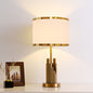 Modern Fabric Light Luxury Simple Cylindrical Design 1-Light Table Lamp