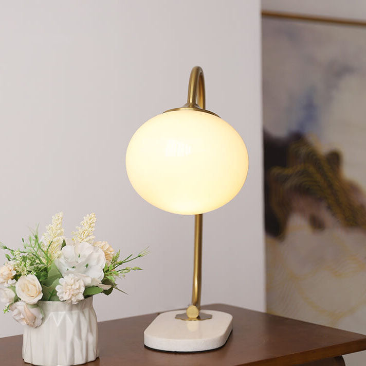 Nordic Minimalist Nostalgic Glass Sphere 1-Light Table Lamp