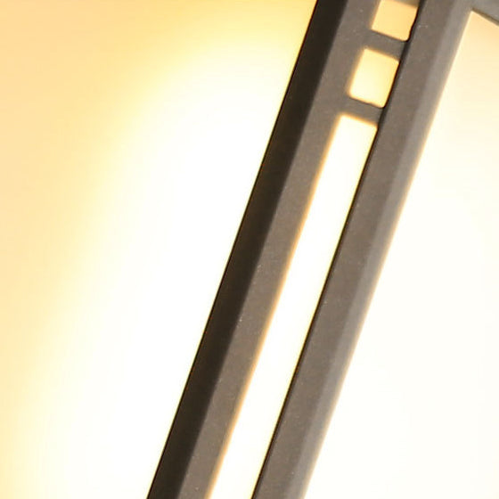 Traditional Chinese Aluminum Rectangular Tower 1-Light Outdoor Wall Sconce Lamp For Garden