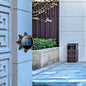 Modern Minimalist Outdoor Solar Octagonal Round ABS LED Wall Sconce Lamp for Garden