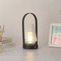 Contemporary Retro Iron Acrylic Elliptical Conic LED Hanging Rechargeable Table Lamp For Bedside