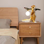 Contemporary Creative Squirrel Resin Glass 1-Light Table Lamp For Bedroom