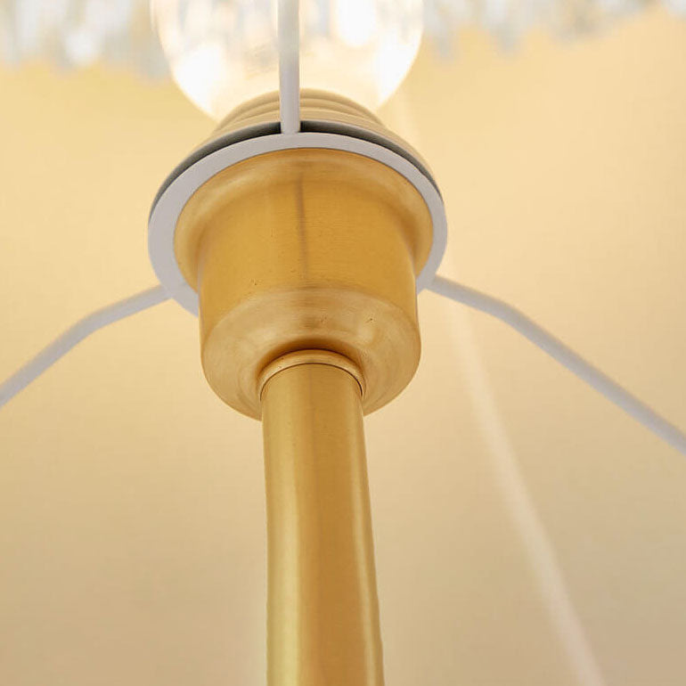 French Retro Court Tassel Copper 1-Light Table Lamp