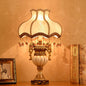 Traditional European Vase Base Resin Fabric 1-Light Table Lamp For Bedroom