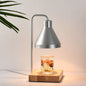 Simple Cone Shade Wood Base 2-Light Melting Wax Table Lamp