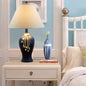 European Mediterranean Fabric Resin Base 1-Light Table Lamp
