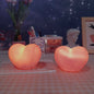 Contemporary Creative Rubber Coating Heart LED Night Light Table Lamp For Bedroom