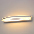 Modern Acrylic Lampshade Waterproof Curved LED Mirror Front Light Wall Sconce Lamp