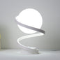 Modern Minimalist Curved Shape Ball Iron Acrylic LED Table Lamp