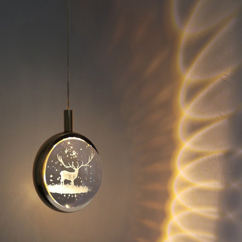 Minimalist Crystal Ball LED Pendant