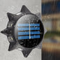 Modern Minimalist Outdoor Solar Octagonal Round ABS LED Wall Sconce Lamp for Garden