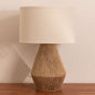 Japanese Vintage Hemp Rope Weaving Base Fabric 1-Light Table Lamp