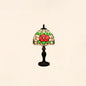 Traditional Tiffany Resin Glass Umbrella Shape 1-Light Table Lamp For Bedroom