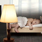 Modern Minimalist Solid Wood Fabric 1-Light Table Lamp