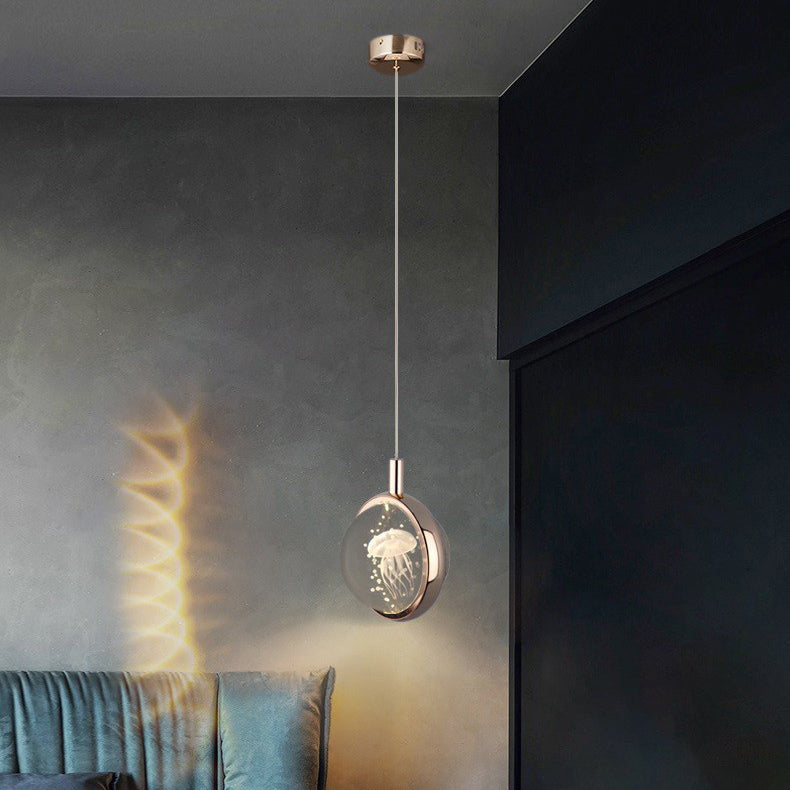 Minimalist Crystal Ball LED Pendant