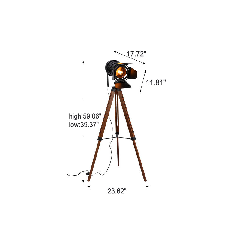 Industrial Tripod Floor Lamp