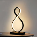 Minimalist Bending Line Spiral 8 Shape 1-Light LED Table Lamps
