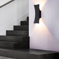 Modern Simple Rectangular Curved LED Outdoor Waterproof Wall Sconce Lamp