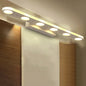 Modern Simple White Long Oval Acrylic Vanity Light 4/6 Light Wall Sconce Lamp