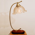 Retro French Glass Shade Arc Decorative 1-Light Table Lamp